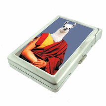 Llamas D7 100&#39;s Size Cigarette Case with Built in Lighter Metal Wallet - £17.04 GBP