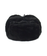 Authentic Russian Military Faux Fur Black Ushanka Hat - £32.18 GBP