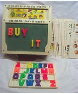 Vintage 1972 Fisher-Price School Days Portable PLAY DESK W Letters Presc... - £23.25 GBP