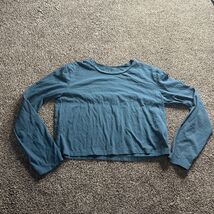 Wild Fable Women’s Long Sleeve Crop Top (M) Medium Blue/Green - €6,84 EUR