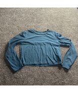 Wild Fable Women’s Long Sleeve Crop Top (M) Medium Blue/Green - $7.95