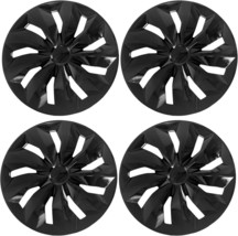 15inch Set of 4 Black Wheel Covers Snap On Full Hub Cap fit R15 Tire &amp; S... - $39.59