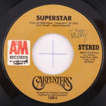 Carpenters – Superstar / Bless The Beasts And Children 45 rpm Vinyl 7&quot; Single - £10.07 GBP