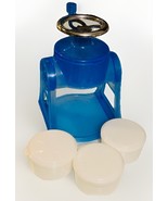 Pampered Chef Ice Shaver w/ 3 Storage Bowls and Recipe Booklet, Blue #2945 - $29.37 CAD