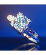 EARTH MINED Diamond Deco Engagement Ring ORIGINAL Vintage Platinum Solit... - $7,310.25