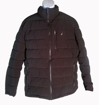 NAUTICA Mens Quilted Puffer Jacket Water/Wind Resistant Black Stretch Zi... - $658.14 MXN