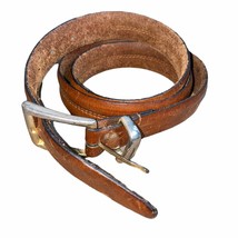 Belt Full Grain Cowhide Leather Belt with solid brass hardware size 38/9... - £21.25 GBP