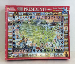 White Mountain 1000 Piece Jigsaw Puzzle United States Presidents Complet... - $9.46
