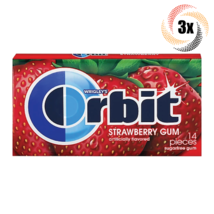 3x Packs Orbit Strawberry Sugarfree Gum | 14 Pieces Per Pack | Fast Shipping - $11.78