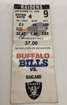 Oakland Raiders vs. Buffalo Bills Ticket Stub 12/13/1998 - £10.27 GBP