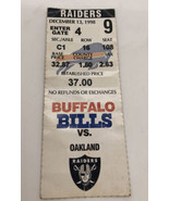 Oakland Raiders vs. Buffalo Bills Ticket Stub 12/13/1998 - £10.19 GBP