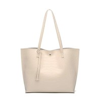 Dreubea Women&#39;s Soft Faux Leather Tote Bag | Large Capacity Tassel Bag  ... - £39.14 GBP