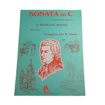 Sonata In C Vintage Sheet Music Piano Voice Easy Listening Classical Mozart - £11.18 GBP