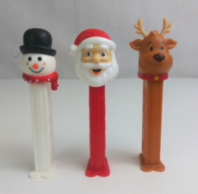 Lot of 3 Christmas Pez Dispensers Santa, Reindeer, &amp; Snowman (F) - £7.74 GBP