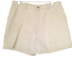 Wrangler Denim Shorts Women&#39;s Waist 36 inches Flat Front Pale Beige Cott... - $19.00