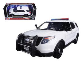 2015 Ford Police Interceptor Utility Unmarked White 1/24 Diecast Car Motormax - £33.11 GBP