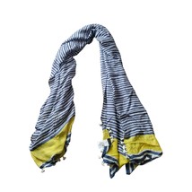 Stella &amp; Dot Rectangle Light Weight Scarf 76LX38W Striped Sheer Multicolor - £10.61 GBP