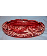 Lovely Vintage Burgundy Ocean Motif Camark Trinket Tray - $468.00 MXN