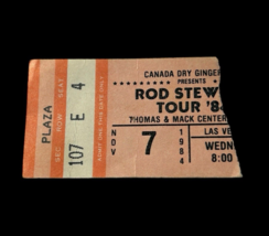 Vintage 1984 Rod Stewart Tour '84 Concert Ticket Stub Las Vegas Thomas &amp;... - $39.90