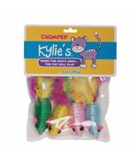 Feather Rattler Mice Cat Toys Colorful Catnip Filled 4&quot; Rattling Mouse 4... - £9.57 GBP