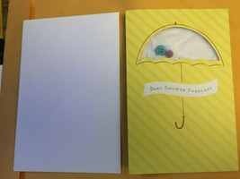 Baby Shower Card Unbrella on front w/ Buttons *NEW* t1 - £3.59 GBP