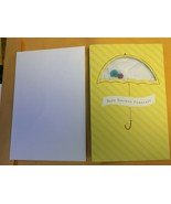 Baby Shower Card Unbrella on front w/ Buttons *NEW* t1 - $6.17 CAD