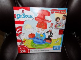 Dr.Seuss Mega Bloks The Cat in the Hat Carousel 24 pieces NEW - £20.42 GBP