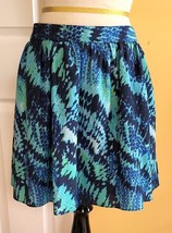 EXPRESS Low Rise Navy/Bright Blue Short Full Skirt w/ Pockets (8) NWT - £15.58 GBP