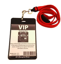 BTS Bangtan Boys Novelty VIP Backstage Concert Pass ID Badge Two Sided - $283.79 MXN