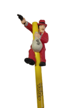 Vintage Dick Tracy RED Pencil with Pencil Topper 2.5&quot; Figure Disney Rare HTF - £11.07 GBP