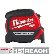 Milwaukee 48-22-0325 25ft Compact Magnetic Tape Measure - £20.02 GBP
