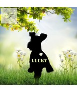 Custom Metal Schnauzer Garden Sign, Personalized Dog Yard Art, Weatherproof Pet  - $19.99