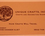 Unique Crafts Inc Vintage Business Card Tucson Arizona bc1 - $3.95
