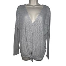 CASLON Women&#39;s XS Heathered Gray Cardigan Button Tie Long Sleeve Sweater... - $19.34