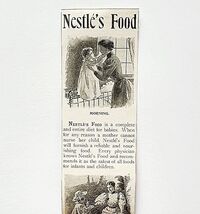 1895 Nestle&#39;s Food Tuberculosis Victorian Ephemera Advertisement 14.5 x 2.5 - €17,28 EUR