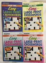 Lot (4) Good Time Easy Large-Print Crosswords Full Size Puzzle Books 2019-2021 - £18.04 GBP