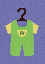 Pepita Needlepoint Canvas: Uni Baby Outfit, 7&quot; x 10&quot; - $50.00+