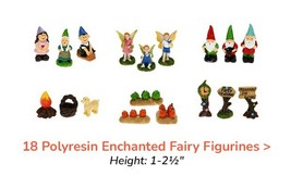 18 piece Deluxe Fairy Garden Accessory Kit, High Quality Starter Pack Doll House - £19.54 GBP