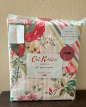 Cath Kidston London King Duvet Set Floral Stripes New Summer - £70.99 GBP