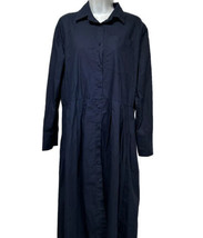 Chepe ansaldo Italy blue long sleeve button up midi dress Size M - £63.45 GBP