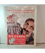 RARE VTG General Electric GE BULBSNATCHING Advertising Poster Ft Groucho... - $26.40 CAD