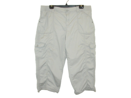 EUC - Style &amp; Co Womens 16 Cargo Capri Pants Midrise Bungee Hem Gray - EUC - $28.71