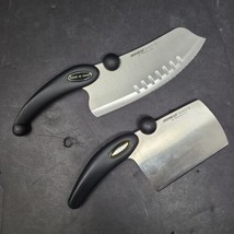 Miracle Blade III 2 Pc Set Stainless Steel Chop &#39;N Scoop Rock &#39;N Chop Knives - £17.70 GBP