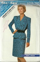 See And Sew Sewing Pattern 6514 742 Misses Womens Top Skirt 6 8 10 12 14 New - $9.99