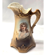Vintage Victorian Style 5.5&quot; DECORATIVE PITCHER With Gold Accents - Austria - $452.02 MXN