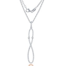 Sterling Silver Infinity White Topaz 0.616 cttw  Necklace - £121.47 GBP