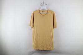 Madewell Mens M Pigment Dye All Day Blank Short Sleeve T-Shirt Yellow Cotton - £22.16 GBP