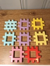 Little Tikes Wee WAFFLE BLOCKS 4&quot; Building Toys Lot of 8 - $10.99