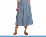 Matty M Ladies&#39; Size Medium Tiered Midi Skirt, Blue - $19.99