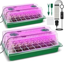 Adjustable Brightness Seed Starter Tray with Timer - Indoor 2 Pack Garde... - $71.23